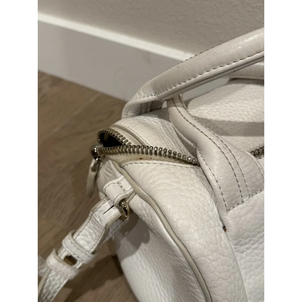 Alexander Wang White Grained Leather Rockie/Rocco Bag White